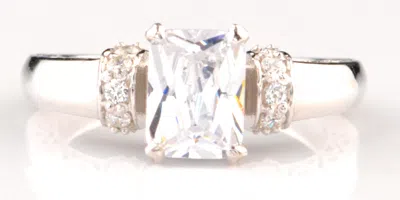 Pre-owned Vt Gems Fancy Cut D-color 2.60 Carat Solitaire With Accents Engagement Ring In 14kt Gold