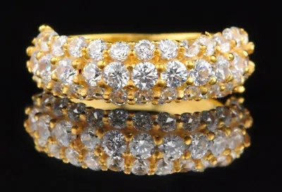 Pre-owned Vt Gems Finest 14kt Yellow Gold / 2.20 Carat D-color Round Cut With Accents Women's Ring