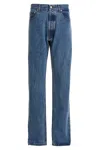 Vtmnts Straight Leg Denim Trousers With Contrast Stitching In Blue