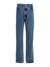 Vtmnts Straight Leg Denim Trousers With Contrast Stitching In Blue