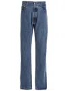 Vtmnts Straight Leg Denim Trousers With Contrast Stitching In Blue