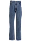 Vtmnts Straight Leg Denim Trousers With Contrast Stitching In Blue