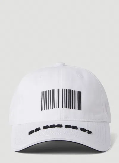 Vtmnts Barcode Baseball Cap In White