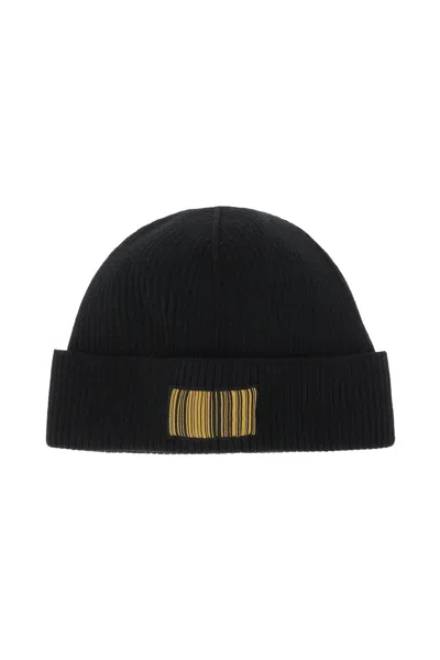 Vtmnts Barcode Logo Beanie Hat In Black