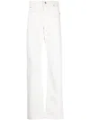 Vtmnts Barcode-print Straight-leg Jeans In White