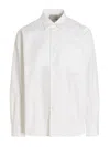 Vtmnts 'shirt Striped Collar Buttoned Pocket Front' In White
