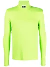 Vtmnts Barcode Turtleneck Jumper In Green