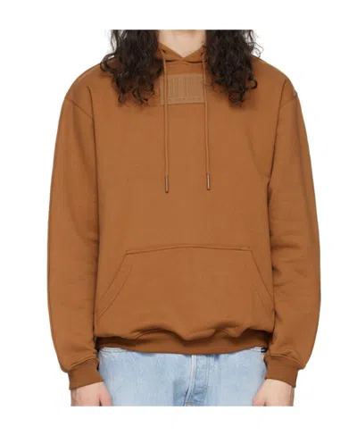 Vtmnts Brown Big Rubber Patch Hoodie