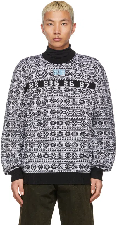 Vtmnts Black & White Number Nordic Sweater