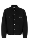 Vtmnts Four-pocket Stonewashed Denim Jacket In Black