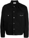 Vtmnts Four-pocket Stonewashed Denim Jacket In Black