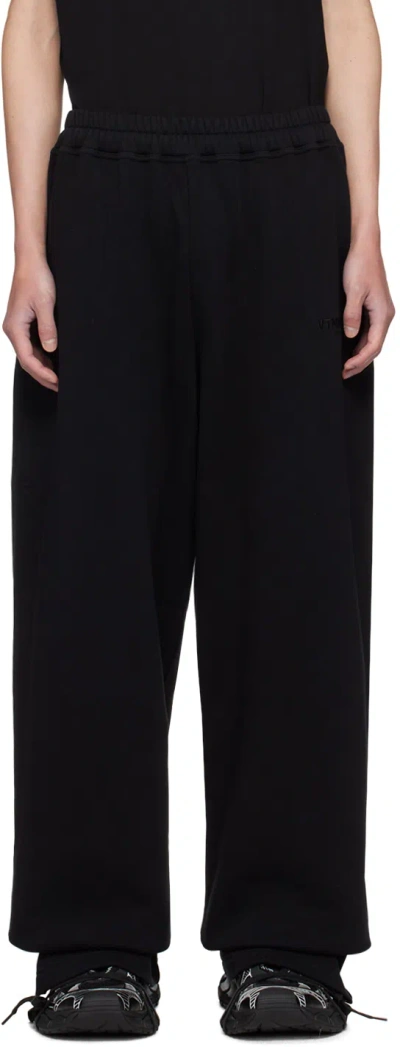 Vtmnts Black Embroidered Sweatpants
