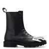 Vtmnts Leather Ankle Boots With Round Toe And Pull-tab In Black