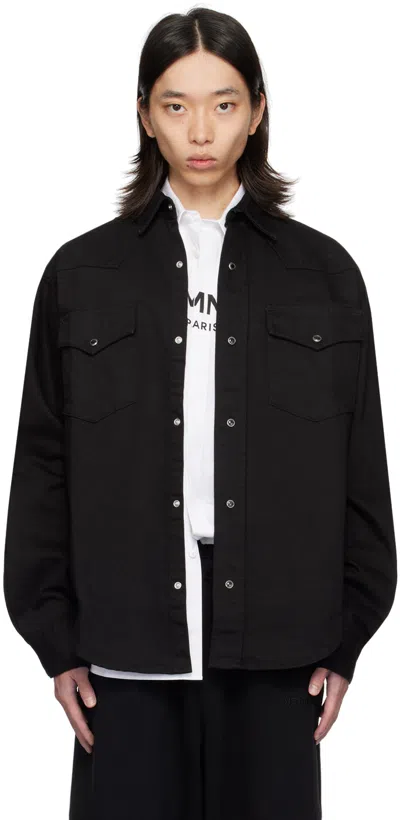 Vtmnts Black Oversized Denim Shirt