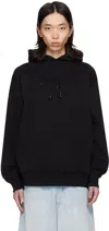 Vtmnts Black Paris Crystal Hoodie In Black