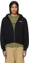 Vtmnts Black Printed Hoodie In Black