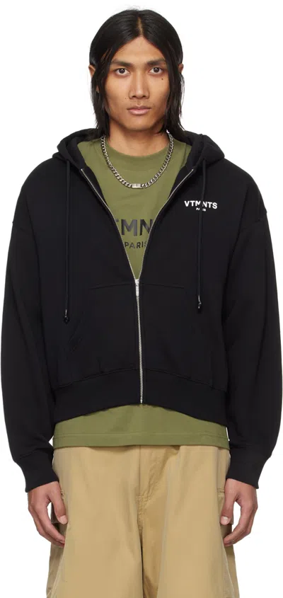 Vtmnts Black Printed Hoodie