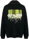 Vtmnts Graffiti Big Barcode Sweatshirt Black In Black