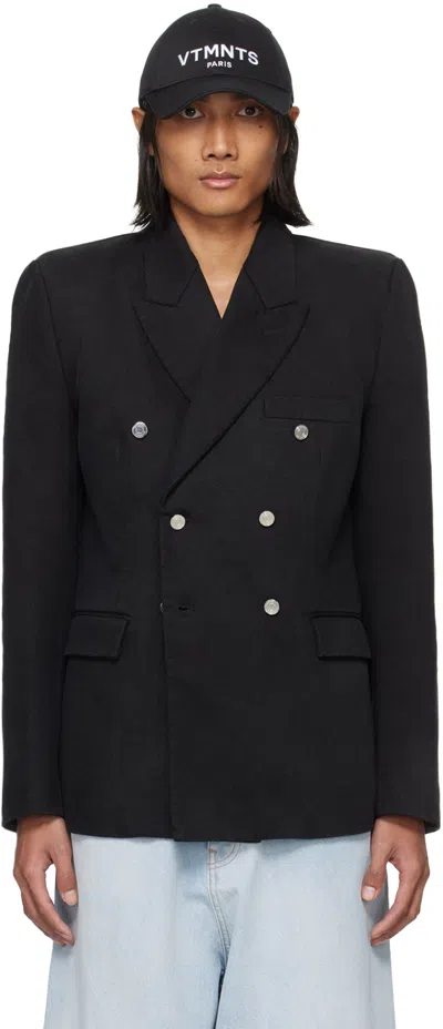 Vtmnts Black Tailored Denim Blazer