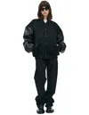 Vtmnts Black Wool Bomber Jacket In Black