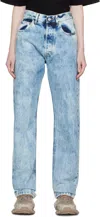 Vtmnts Blue Boiled Jeans In Boiled Blue