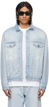 Vtmnts Blue Embroidered Denim Jacket In Light Blue