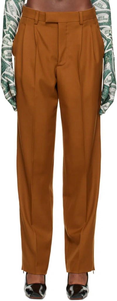Vtmnts Brown Two-pleat Trousers