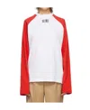 Vtmnts Colour-block Cotton Jumper In White