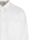 Vtmnts Cotton Oversize Shirt With Cuffed Sleeves In White