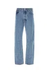 Vtmnts Straight Leg Denim Trousers With Contrast Stitching In Blue