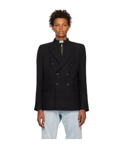 Vtmnts Double-breasted Suit Jacket In Black