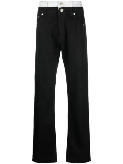 Vtmnts Double Waist Jeans In Black