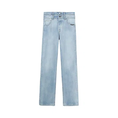 Pre-owned Vtmnts Double Waist Denim Jeans 'blue' | Men's Size 30