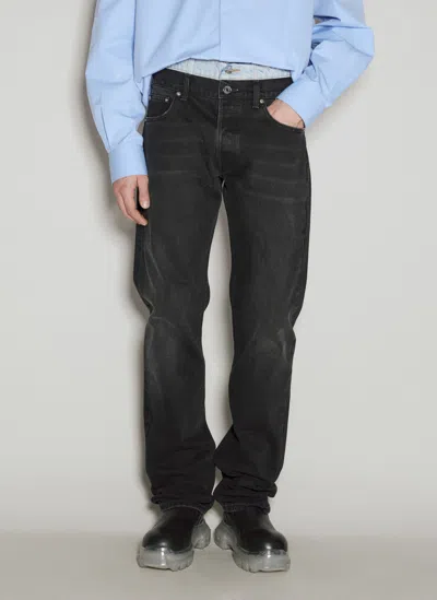 Vtmnts Double Waist Jeans In Black