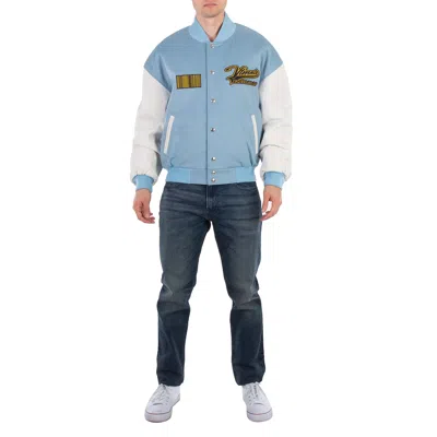 Vtmnts Embroidered Logo Bomber Jacket In Blue