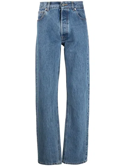 Vtmnts High-waisted Cotton Jeans In Blue