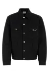 Vtmnts Four-pocket Stonewashed Denim Jacket In Black