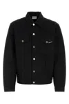 Vtmnts Four-pocket Stonewashed Denim Jacket In Black