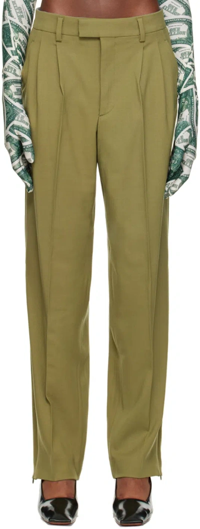 Vtmnts Khaki Two-pleat Trousers