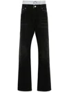 Vtmnts Jeans Im Layering-look In Schwarz