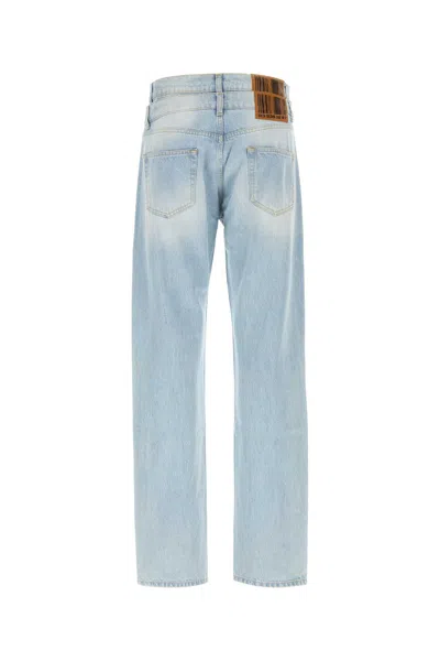 Vtmnts Light Blue Denim Jeans In Light Blue / Light Blue