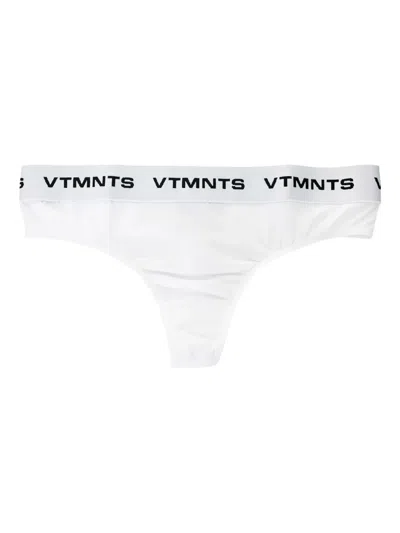 Vtmnts Logo-band Thong In White