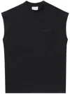 Vtmnts Logo-embroidered Cotton Tank Top In Black