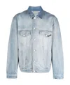 Vtmnts Adjustable Hem Paris Denim Jacket In White