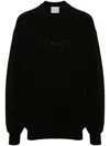 Vtmnts Black Embroidered Sweatshirt In Black