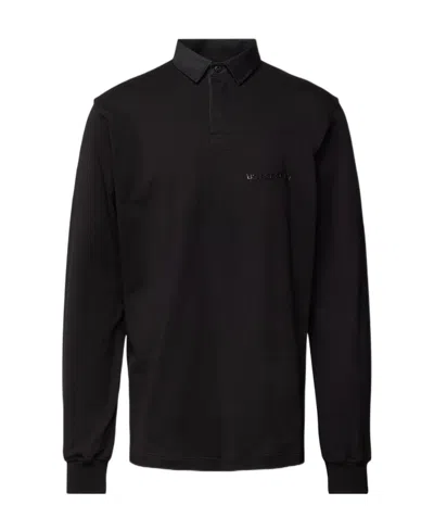 Vtmnts Logo Long-sleeved Polo Shirt In Black