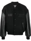 Vtmnts Logo-patch Long-sleeve Bomber Jacket In Black