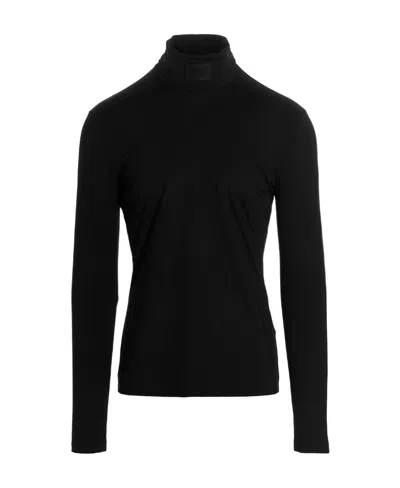 Vtmnts Logo-patch Roll-neck Jumper In Black