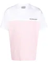 Vtmnts Logo-print Colour-block T-shirt In Pink
