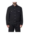 Vtmnts Logo-print Cotton Denim Jacket In Black